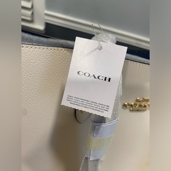 NWT COACH LTH TOWN TOTE IN COLOR "CHALK" - Picture 6 of 9